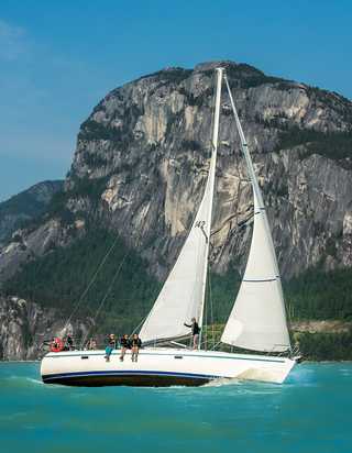 Squamish Chief and a Sailboat